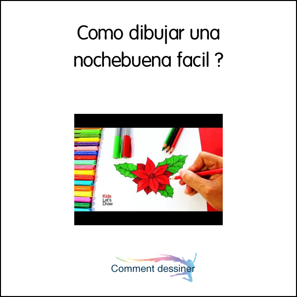 Como dibujar una nochebuena facil